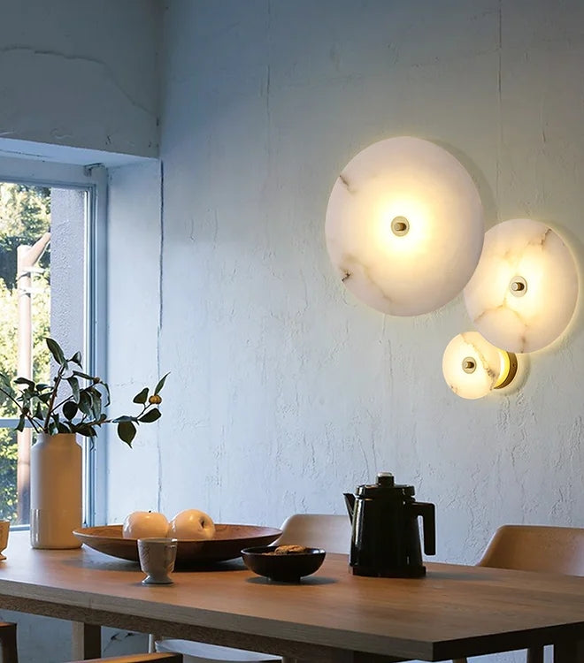LED Marble Disc Simple Modern Wall Light