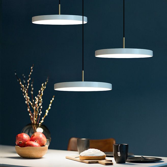 LED Macaroon Disc Round Decorative Pendant Light