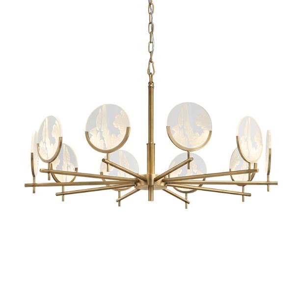 LED Chinese Style Brass Pendant Light