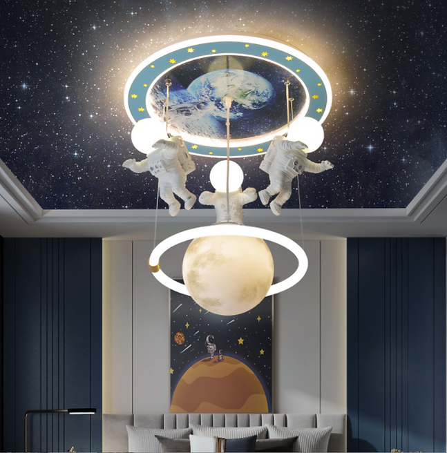 LED Space & Astronaut Design Children Ceiling Pendant Light