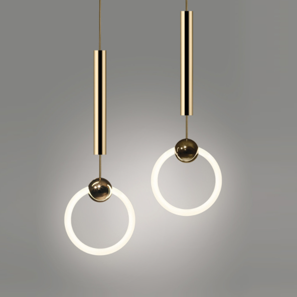 LED Creative Ring & Metal Decorative Pendant Light