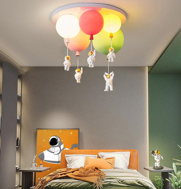 LED Cartoon Astronaut Ceiling Light