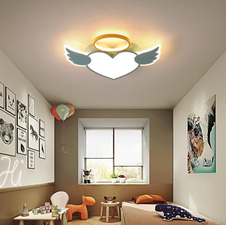 LED Heart-Shape Angel Children Ceiling Light