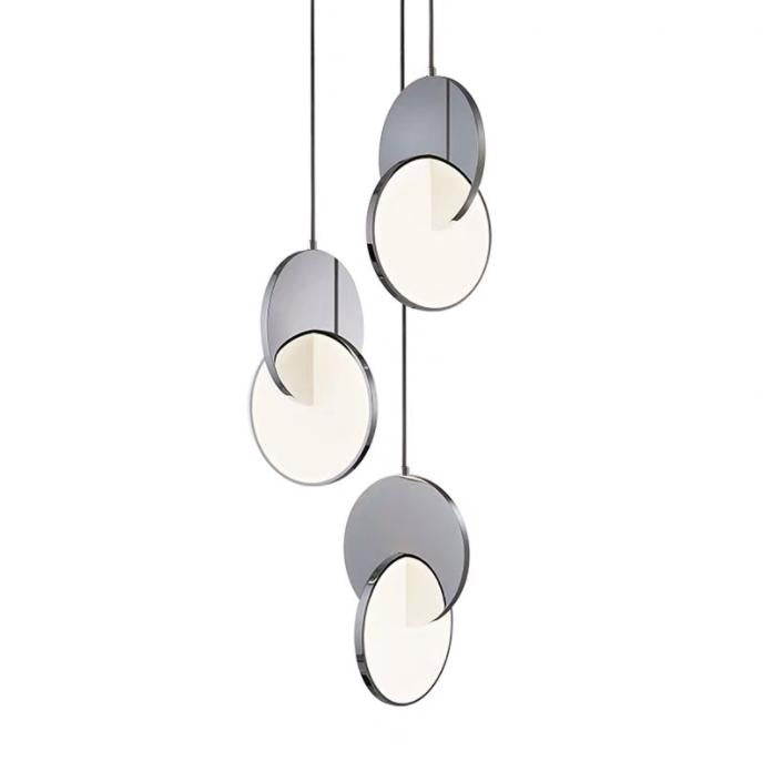 LED Twin Discs Modern Pendant Light