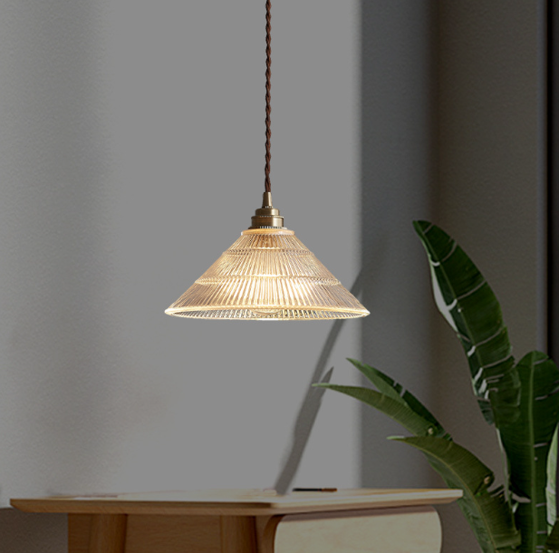 LED Japanese Style Simple Glass Pendant Light