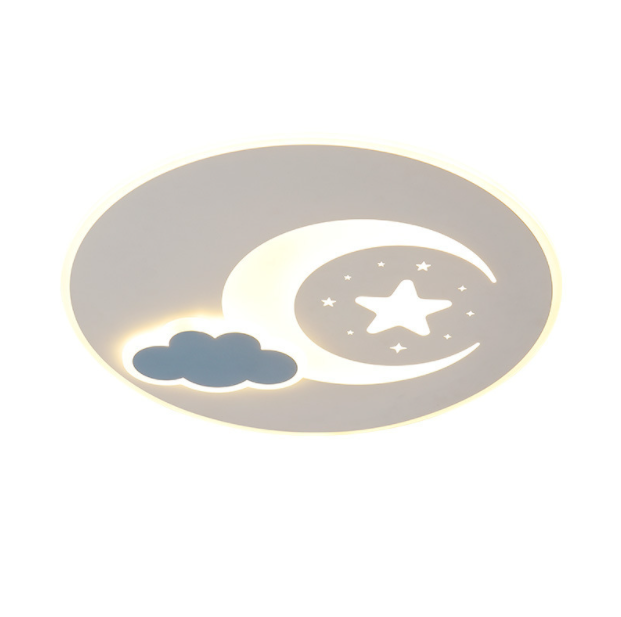 LED New Moon & Star Children Ceiling Light