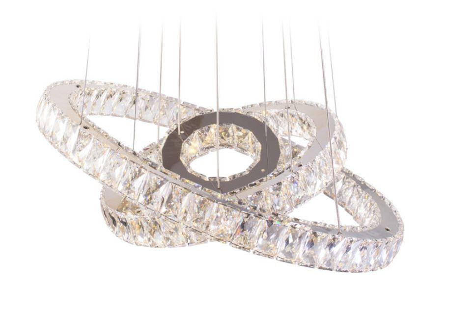 Crystal LED Stainless Steel Chandelier