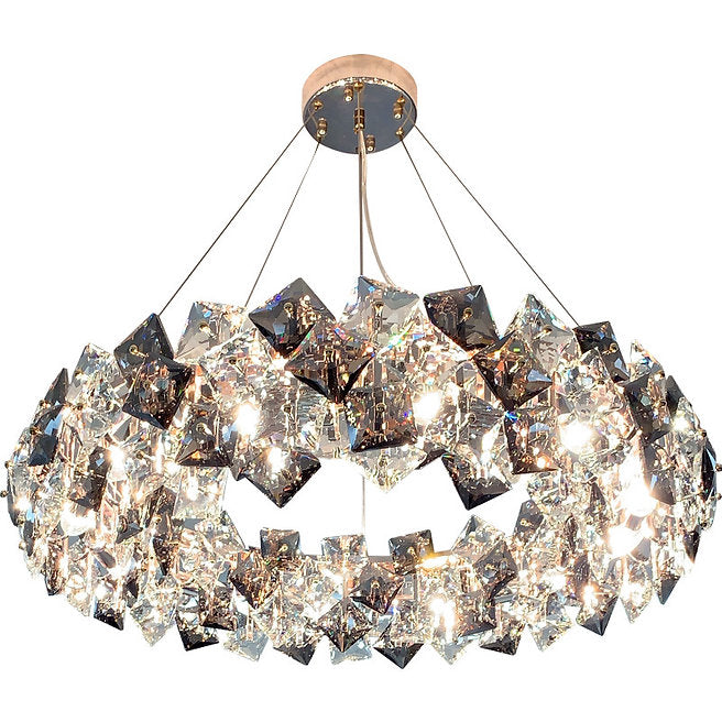 LED Modern Crystal Ring Pendant Light