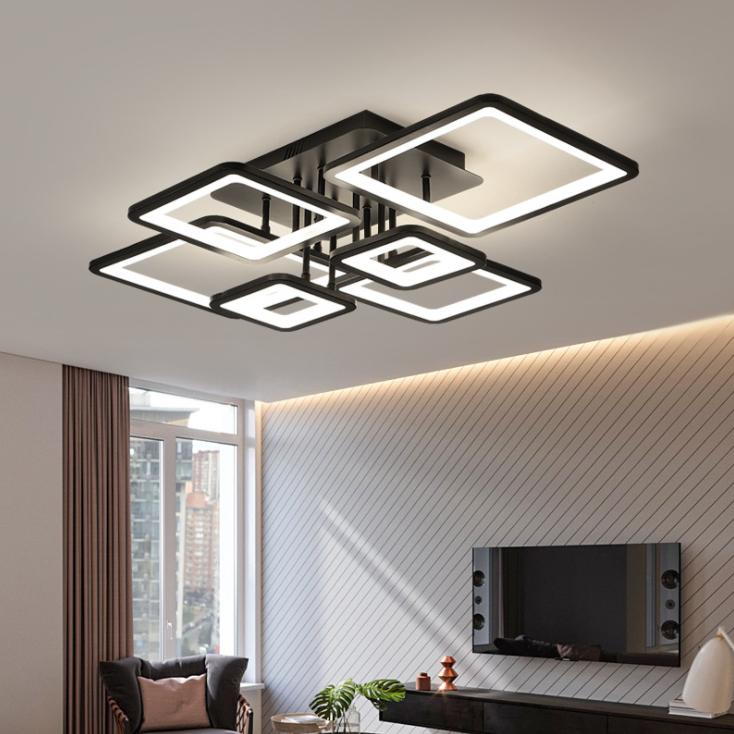 LED Modern Black & White Living Room Ceiling Light