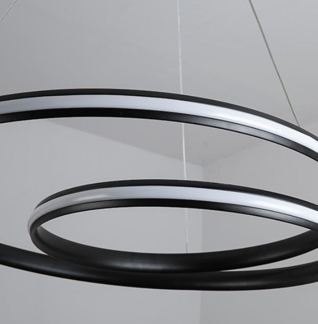 LED Double Circle Postmodern Pendant Light