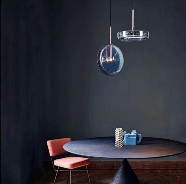 LED Round Tinted Glass Pendant