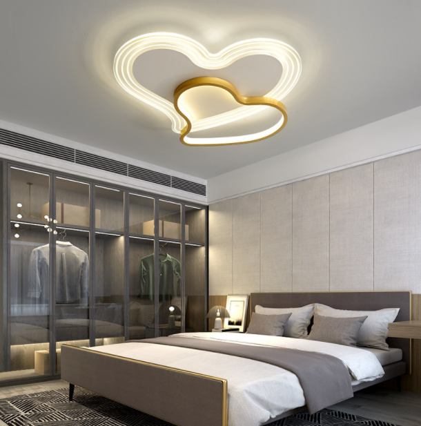 LED Double Hearts Modern Children Ceiling Light