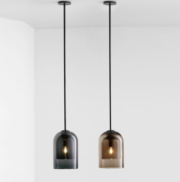 LED Double-Layer Glass Pendant Light