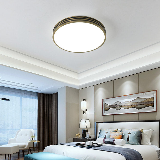 LED Full Brass Vintage Style Ceiling Light