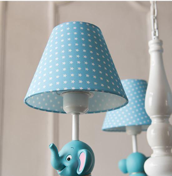 LED Metal Cloth Elephant Chandelier for Children Room