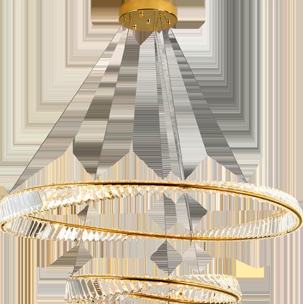 LED Luxury Style Crystal Halo Pendant Light