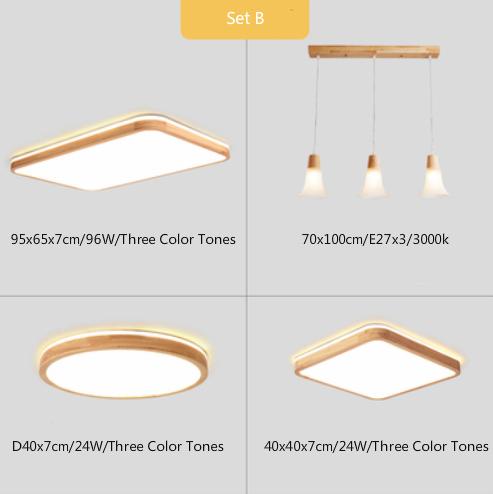 LED Two Bedroom Wood Modern Theme Package