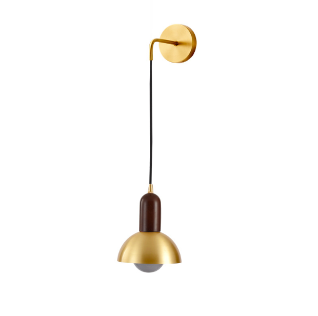 LED Modern Brass Bedside Wall Lamp