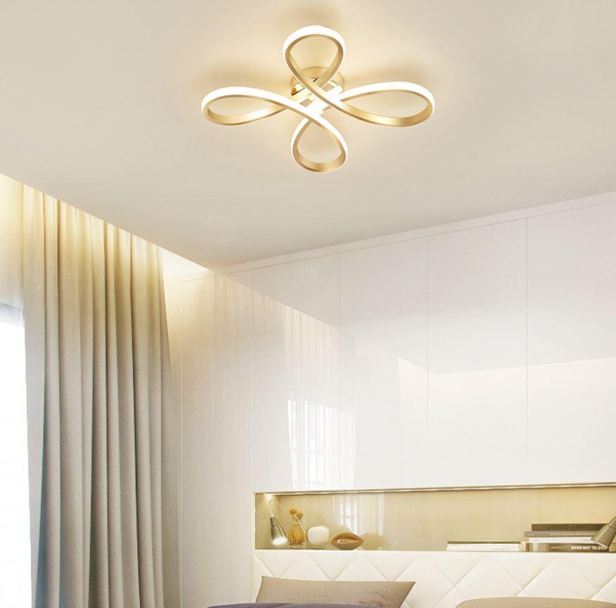 LED Flower Gold Ceiling Light