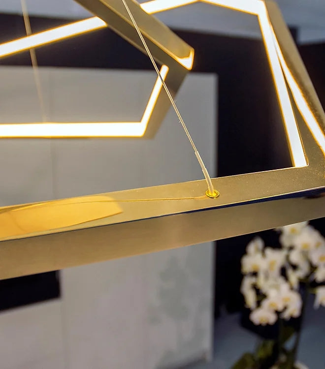 LED Simple Multi-layer Post-modern Decorative Pendant Light