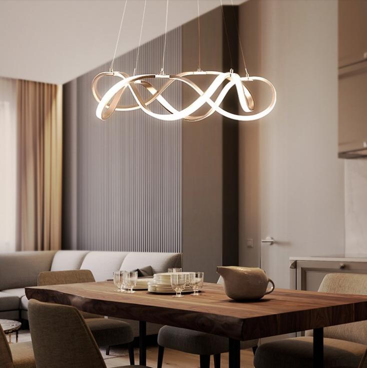 LED Spiral Ring Ceiling Pendant Light