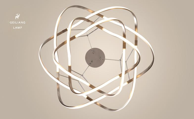 LED Spiral Ring Ceiling Pendant Light