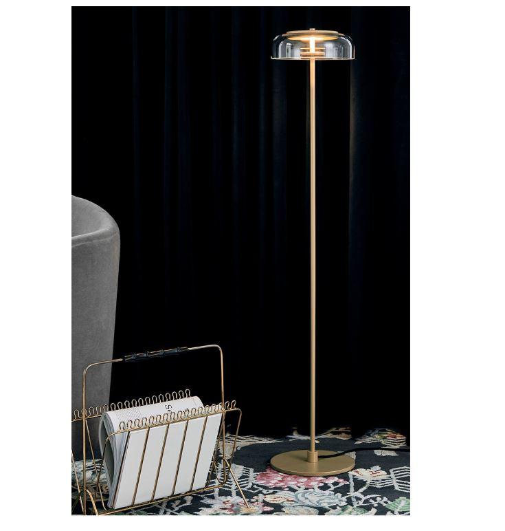 LED Glass Gold Floor Lamp