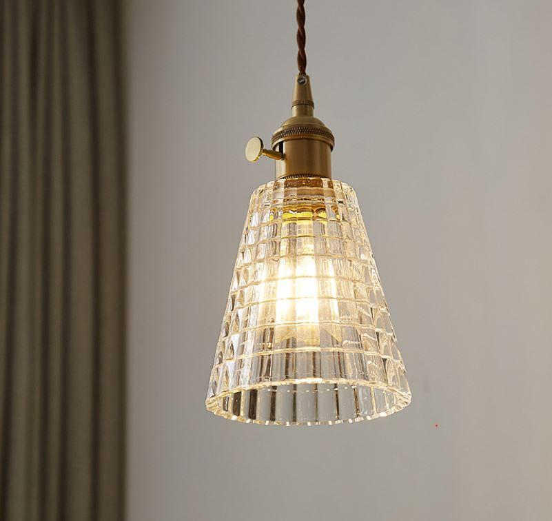 LED Japanese Style Transparent and Colour Glass Pendant