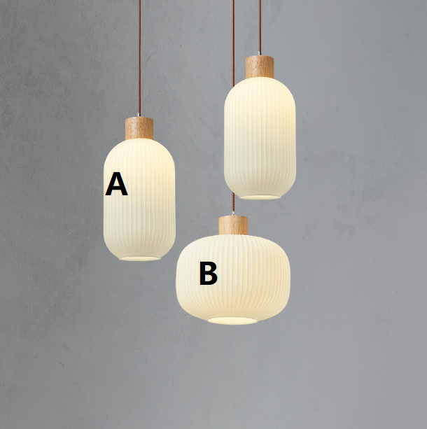 LED Japanese Style Simple White Pendant Light