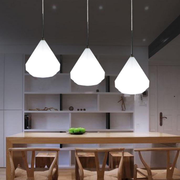 LED Diamond & Droplet Design Pendant Light