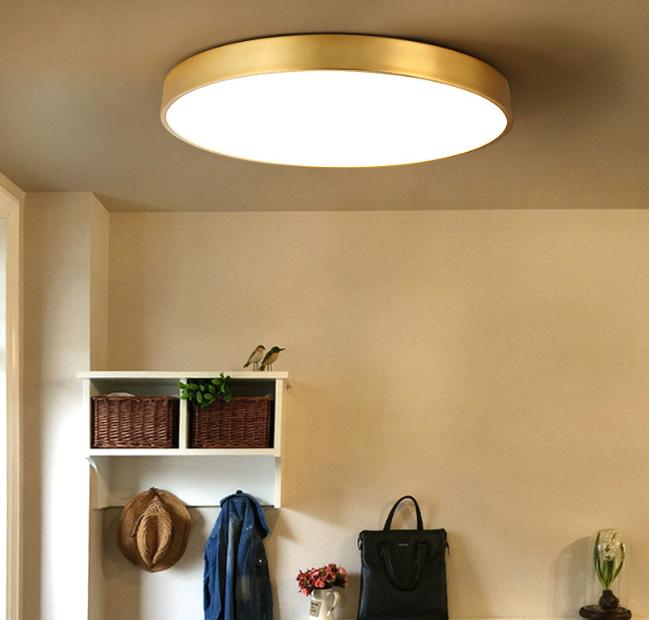 LED Modern Brass Ceiling Light