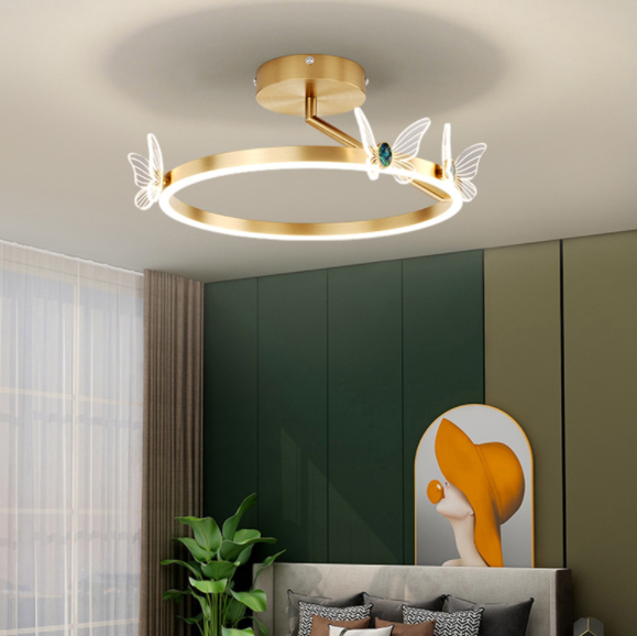 LED Butterfly & Halo Design Modern Pendant Ceiling Light