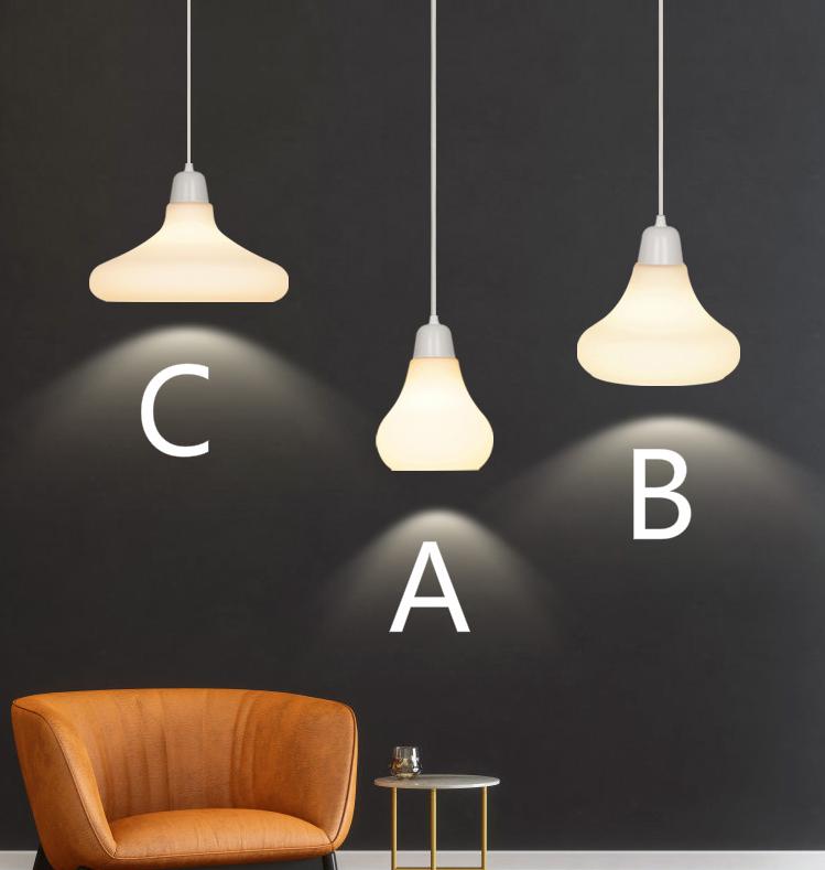 LED Multi-Design Milky White Pendant Light