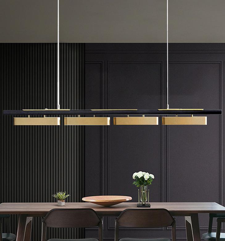 LED Brass Linear Modern Pendant Light