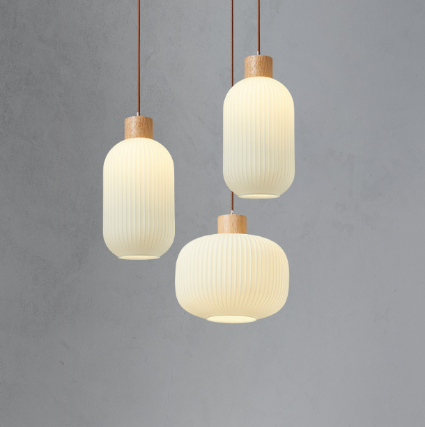 LED Japanese Style Simple White Pendant Light