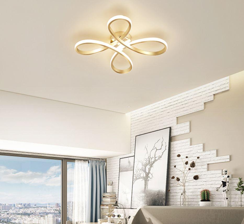 LED Flower Gold Ceiling Light