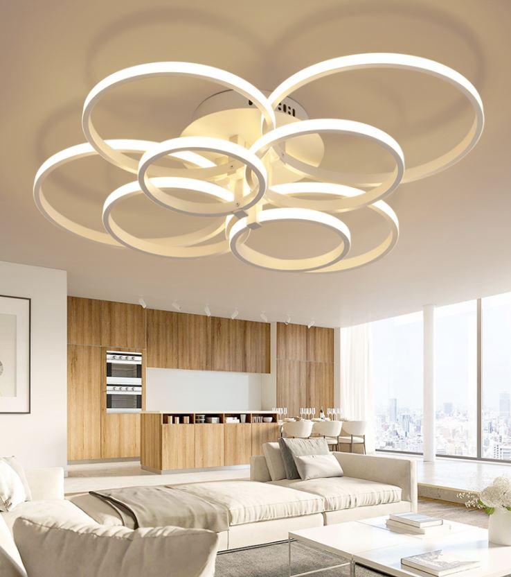 Modern Multi-Circle LED Ceiling Light for Living Room