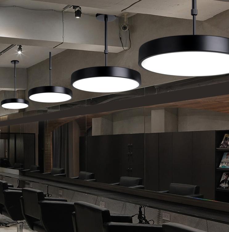 LED Simple Office Round Pendant Light