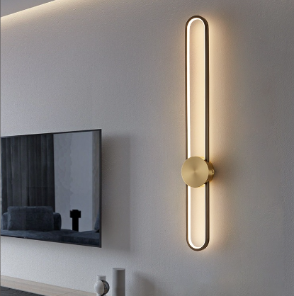 LED Modern Brass Simple Bedside Wall Light