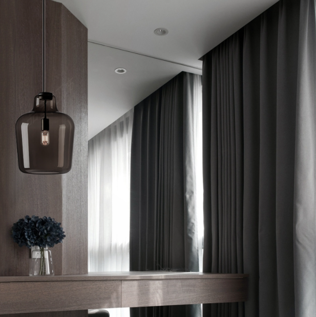 LED Dark Color Modern Decorative Pendant Light