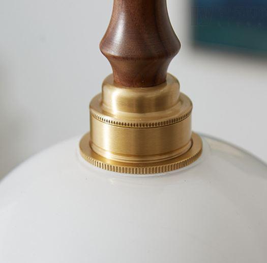 LED Japanese Design Milky Glass Pendant