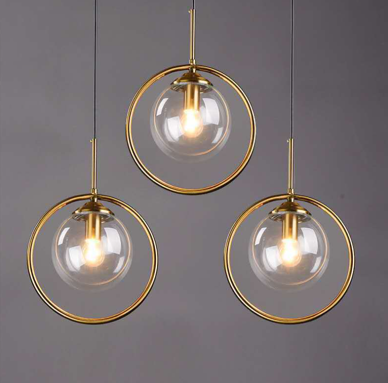 LED Creative Decorative Metal & Glass Pendant Light