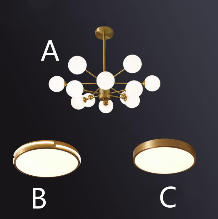 LED Two Bedroom Modern Brass Theme Package