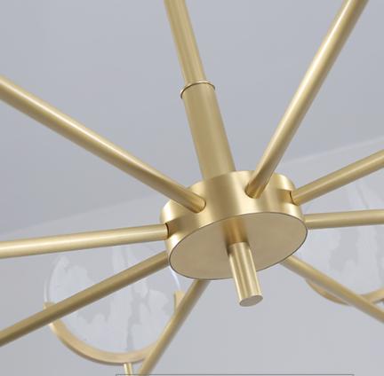 LED Chinese Style Brass Pendant Light