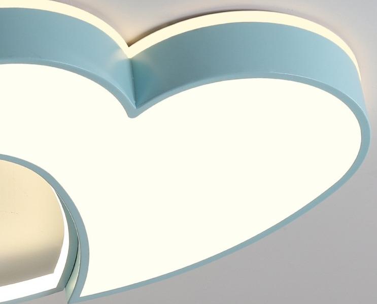 Acrylic LED Double Heart Ceiling Light for Children Room