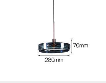 LED Round Tinted Glass Pendant