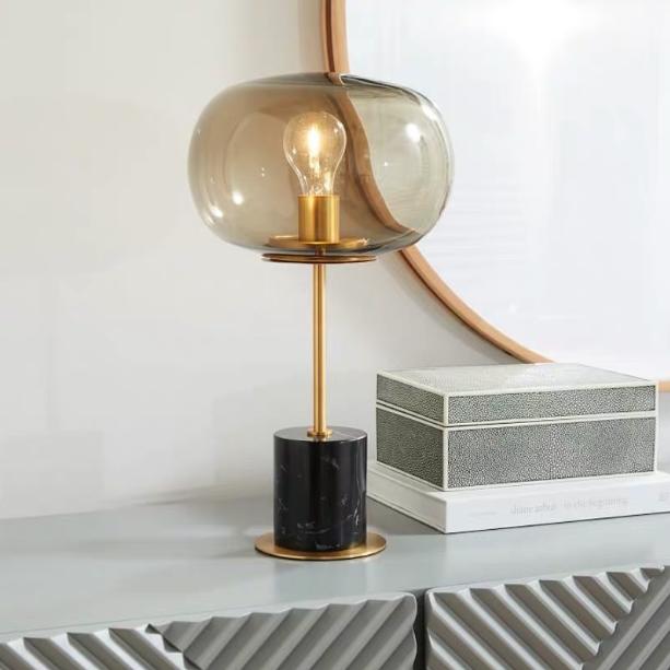 LED Post-modern Glass Table Lamp