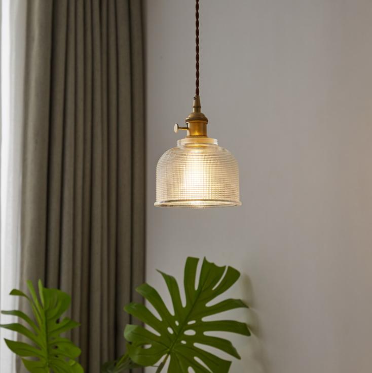 LED North European Simple Retro Brass Pendant Light
