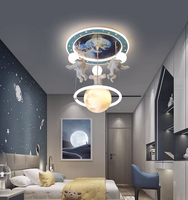 LED Space & Astronaut Design Children Ceiling Pendant Light