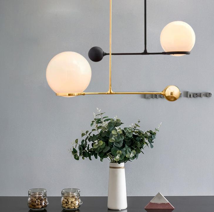 LED Creative Modern Pendant Light Black & Gold